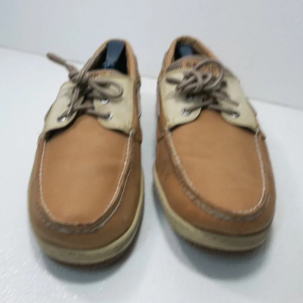 Sperry Top-Sider 3 Eye Nubuck Leather Cloth Deck Boat Shoes Kutsu Zapato 13 W